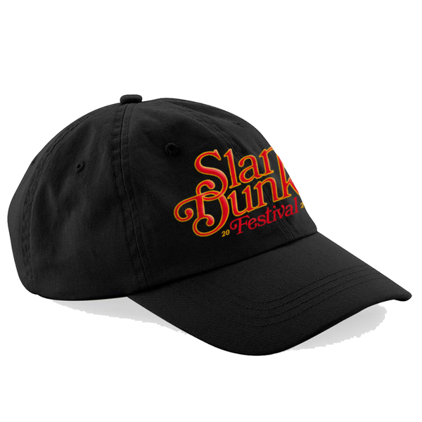 Black 'Emb. Swirl Font Logo' Dad Cap