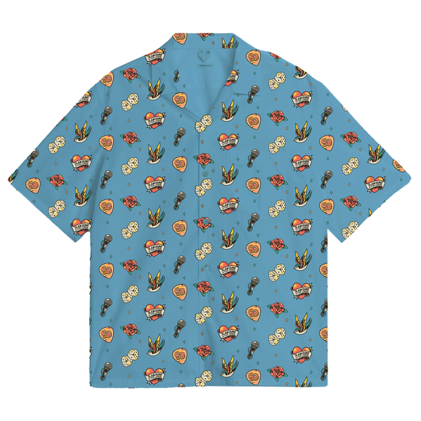 Blue 'SD Icon' Hawaiian Shirt