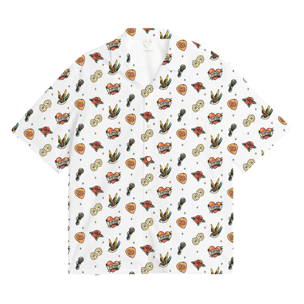 White 'SD Icon' Hawaiian Shirt